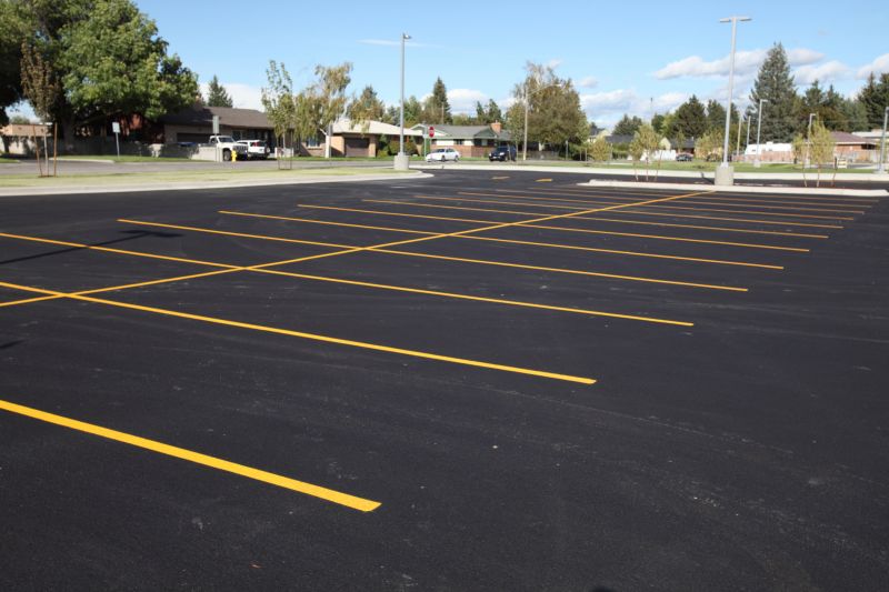 Repaved Parking Lot